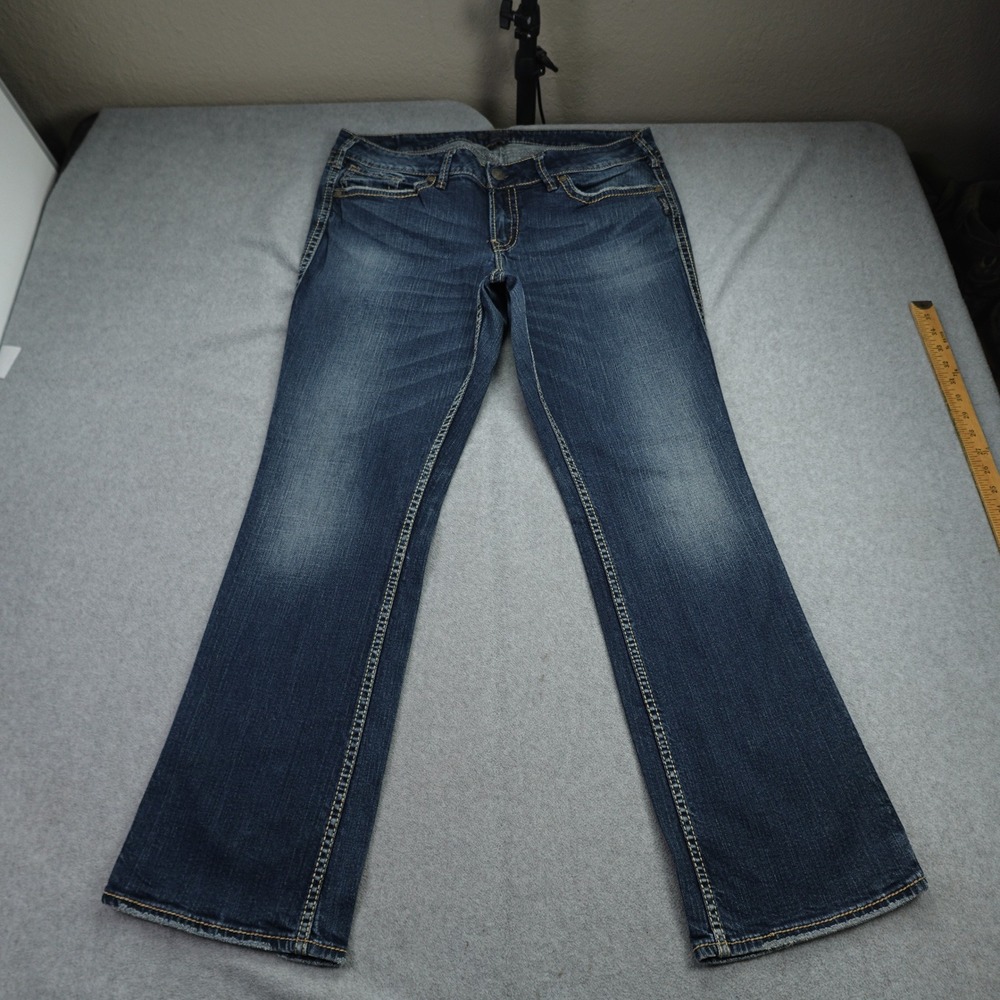 Silver Jeans Womens 18/32 Blue McKenzie Mid Rise Bootcut Western Stretch‎ Denim